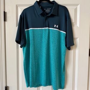 UNDER ARMOUR Men's Golf Shirt, Size XL
